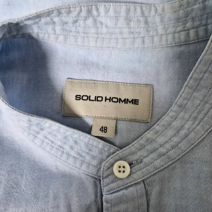 [BUNJANG] Solid Homme Linen Blend Shirt / 솔리드옴므 48호 95 린넨 면혼방 셔츠 남방 M-긴팔-715