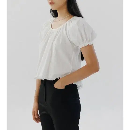 [BUNJANG] HOS Short Sleeve Blouse / 호와스 반팔 블라우스