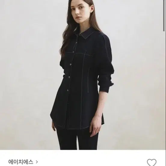 [BUNJANG] Hans Style HS Bustier Shirt Navy Medium / 한스스타일 에이치에스 뷔스티에 셔츠 네이비 미듐사이즈