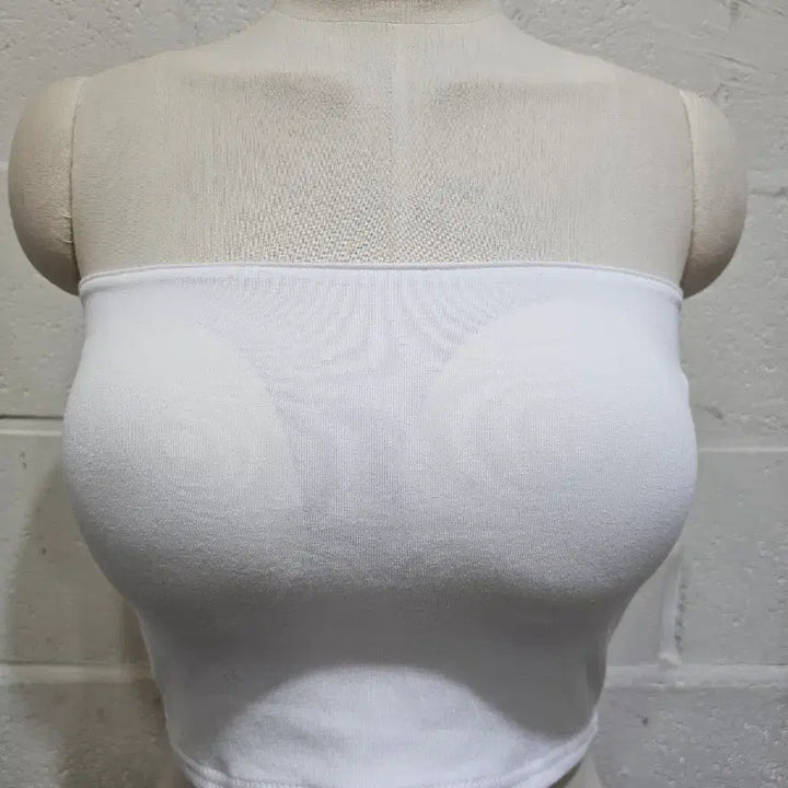 [BUNJANG] Basic White Bra Top / 뒷밴딩 쫀쫀 브라탑- 화이트