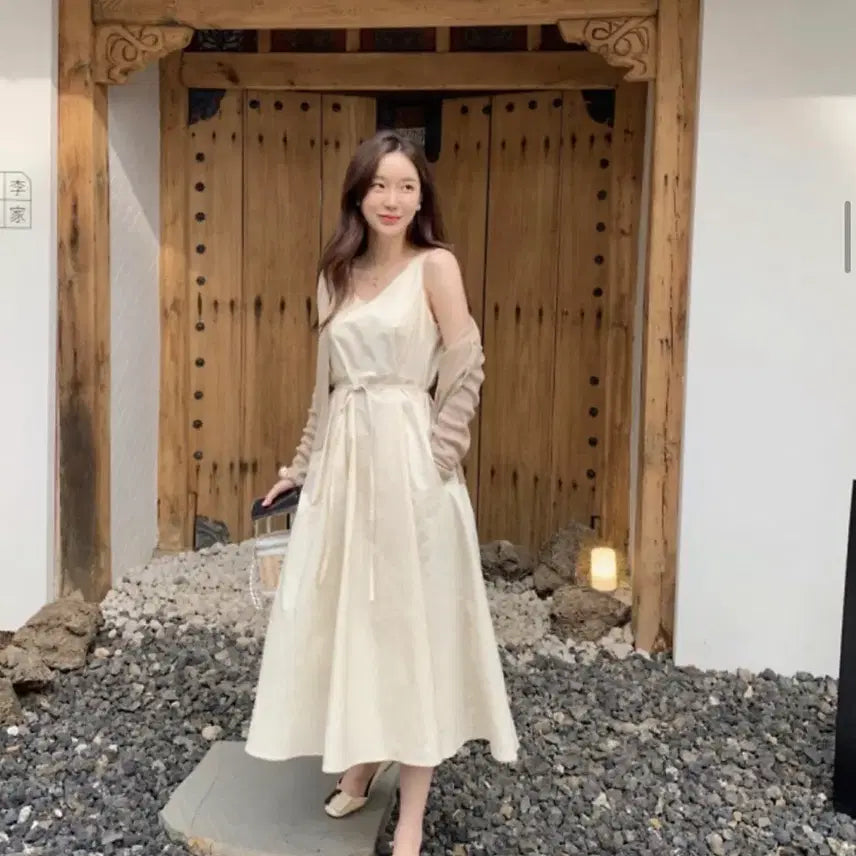 [BUNJANG] Page U Rien Ivory Dress / [새상품] 페이지유 리엔 원피스 아이보리