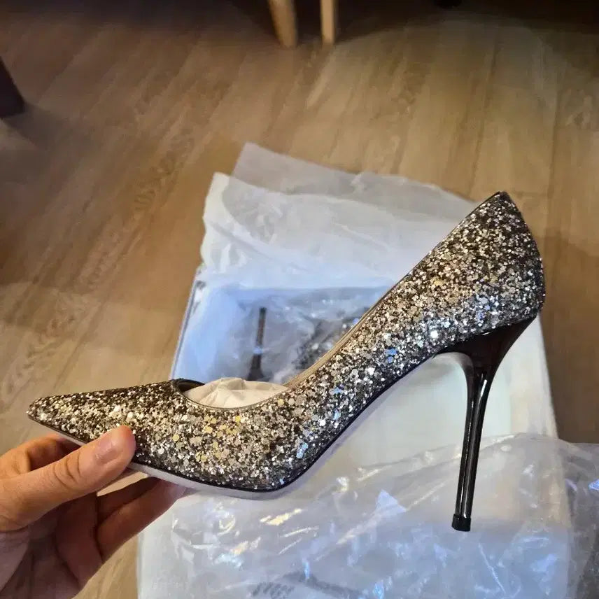 [BUNJANG] Jimmy Choo Abel Glitter Heels / 지미추 구두