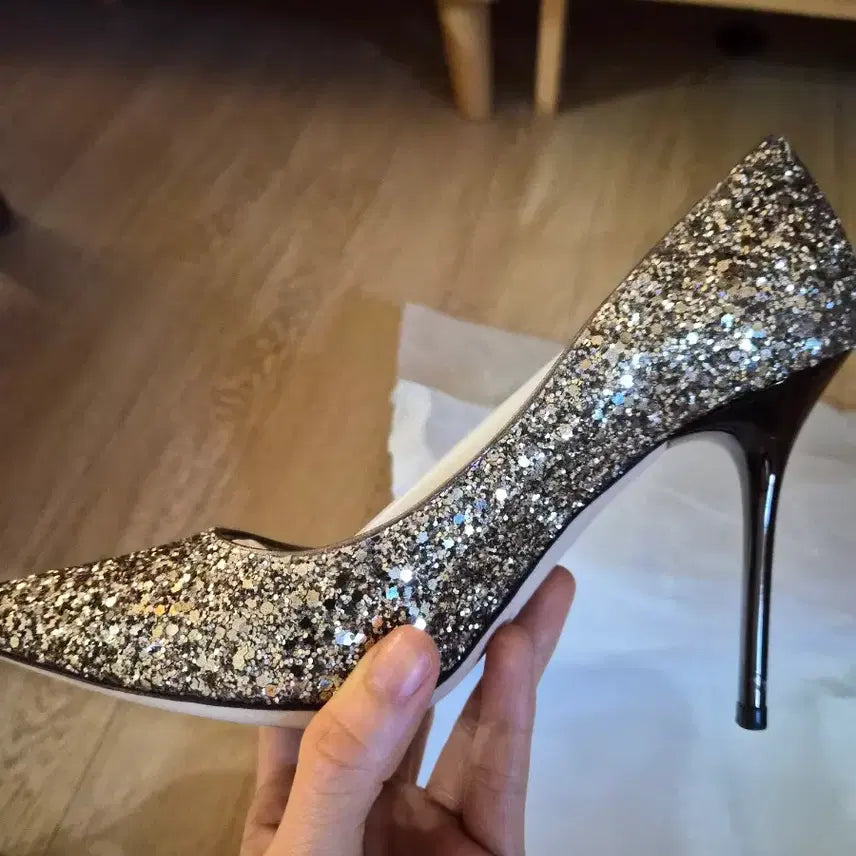 [BUNJANG] Jimmy Choo Abel Glitter Heels / 지미추 구두