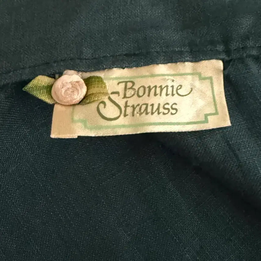 [BUNJANG] Bonnie Strauss Teal Long Linen Skirt / Bonnie Strauss 청록색 롱린넨 스커트