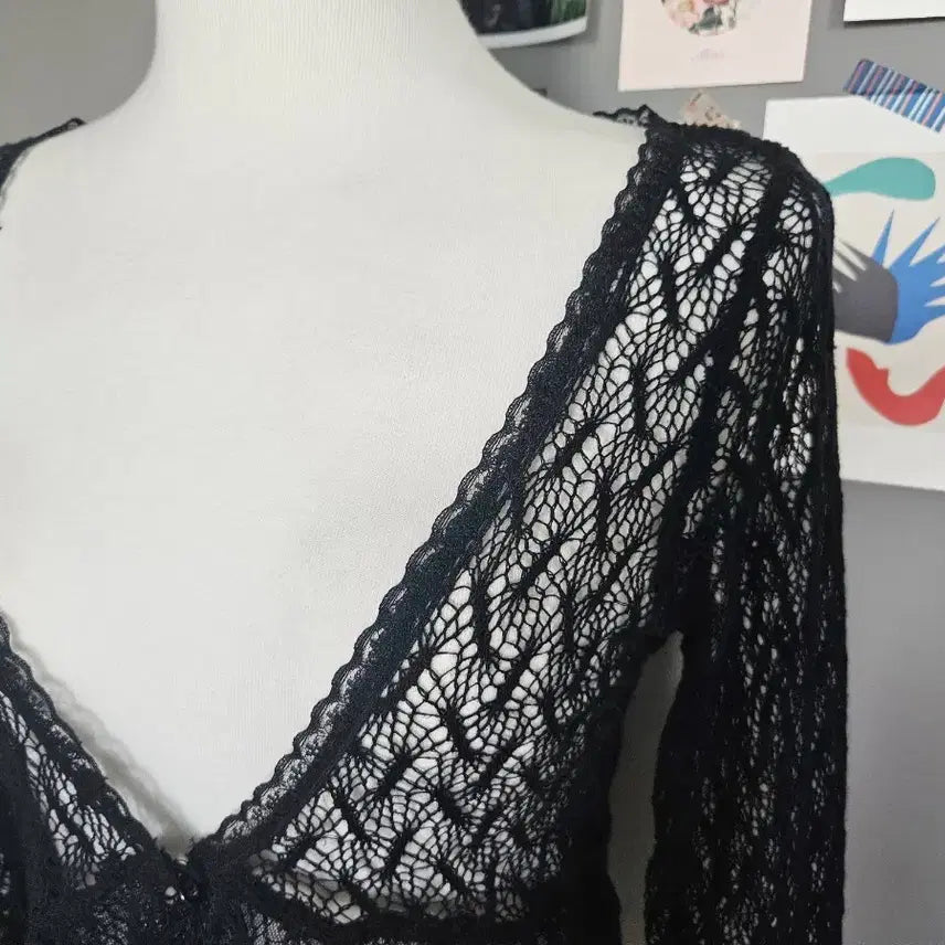 [BUNJANG] Vintage Lace Bolero Cardigan / 레이스 볼레로 가디건