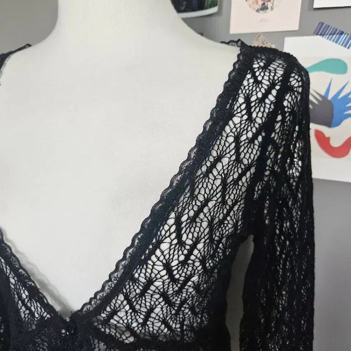 [BUNJANG] Vintage Lace Bolero Cardigan / 레이스 볼레로 가디건