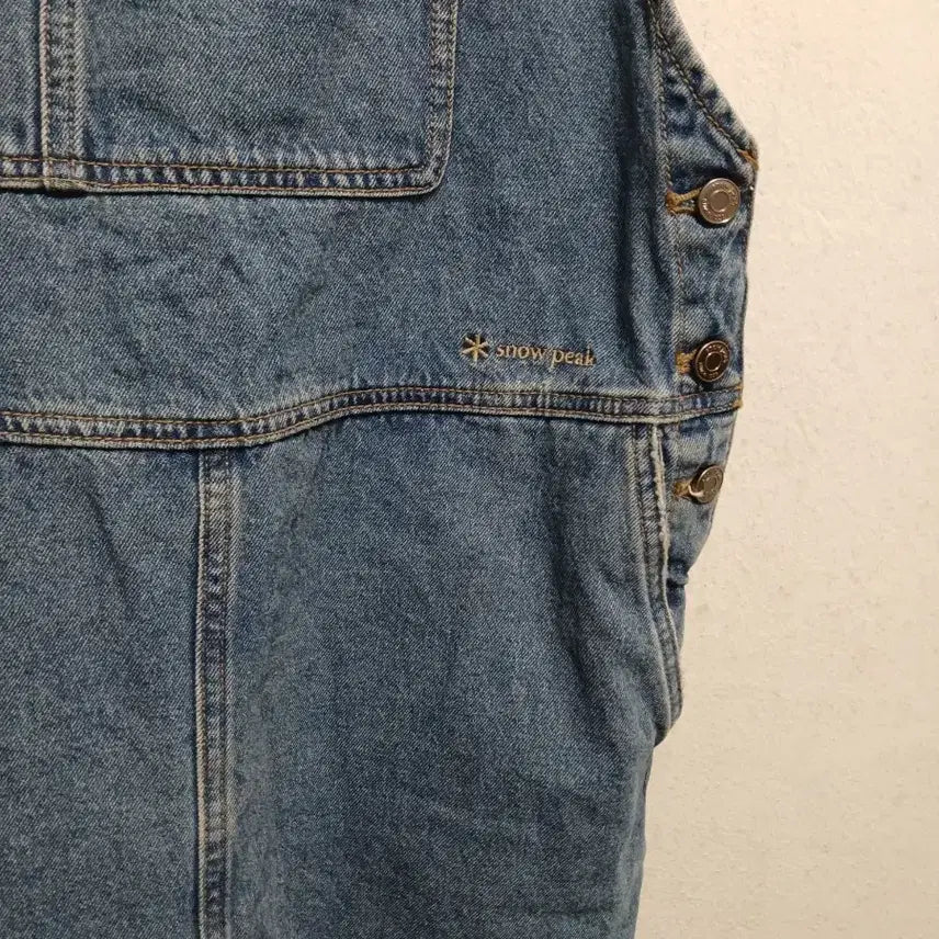[SOLD OUT] 스노우피크 여성 오버롤 데님 멜빵 원피스 청멜빵 스커트 사이즈 S 90