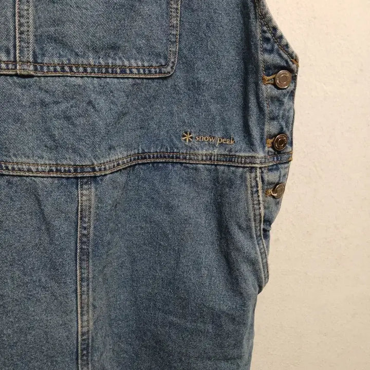 [SOLD OUT] 스노우피크 여성 오버롤 데님 멜빵 원피스 청멜빵 스커트 사이즈 S 90