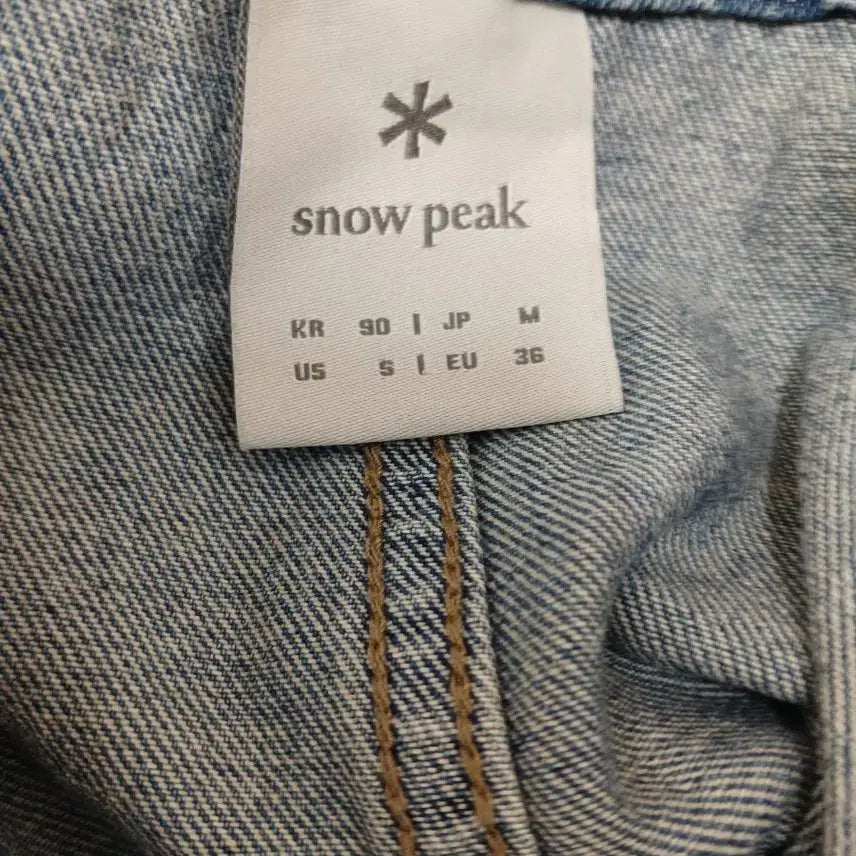 [SOLD OUT] 스노우피크 여성 오버롤 데님 멜빵 원피스 청멜빵 스커트 사이즈 S 90