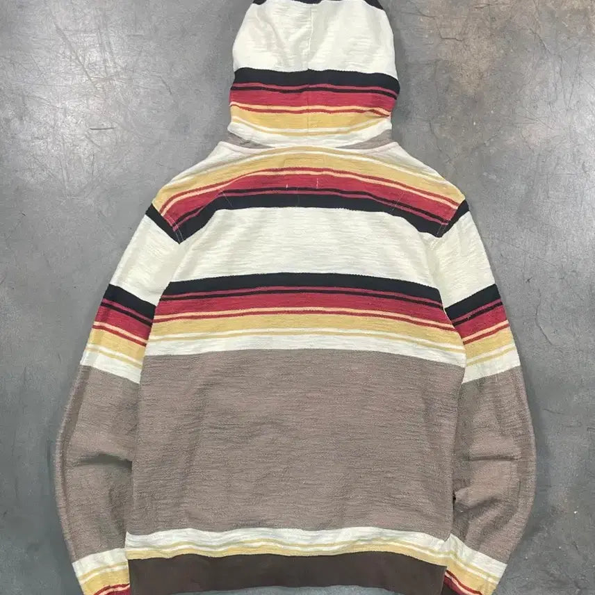 [BUNJANG] PowerToPeople Ethnic Stripe Hooded Zip-Up Sweatshirt / PowerToPeople 에스닉 스트라이프 후드 집업