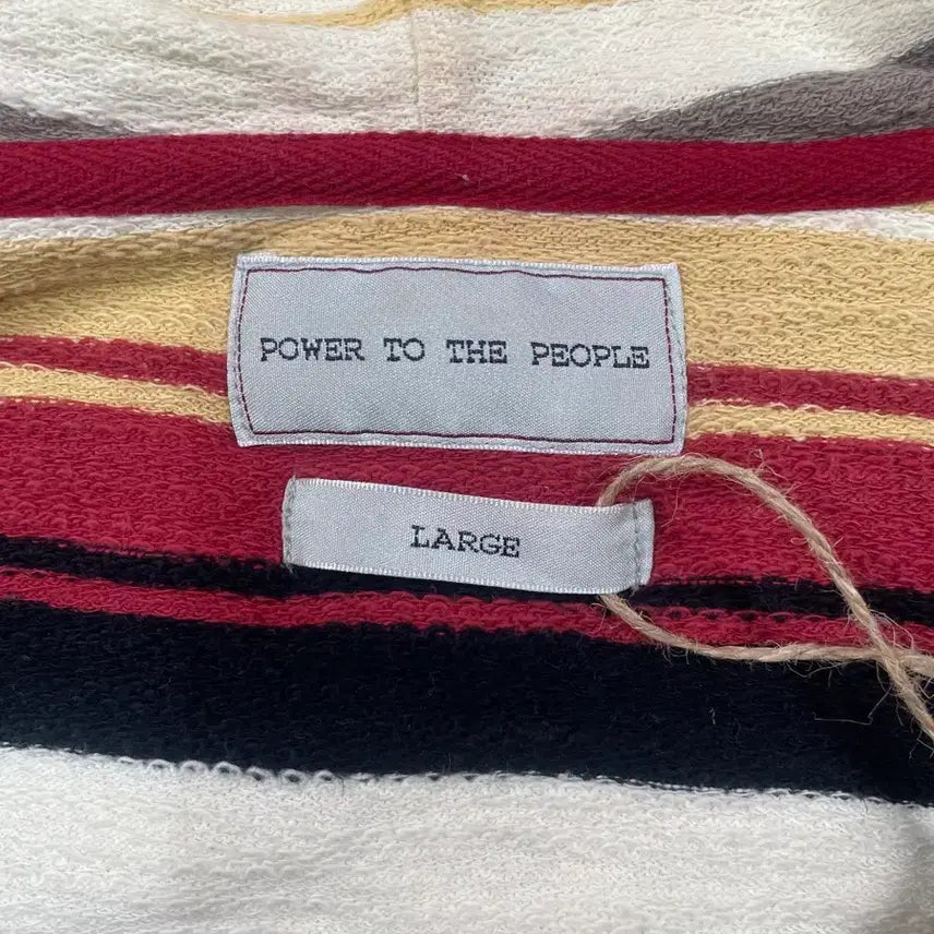 [BUNJANG] PowerToPeople Ethnic Stripe Hooded Zip-Up Sweatshirt / PowerToPeople 에스닉 스트라이프 후드 집업