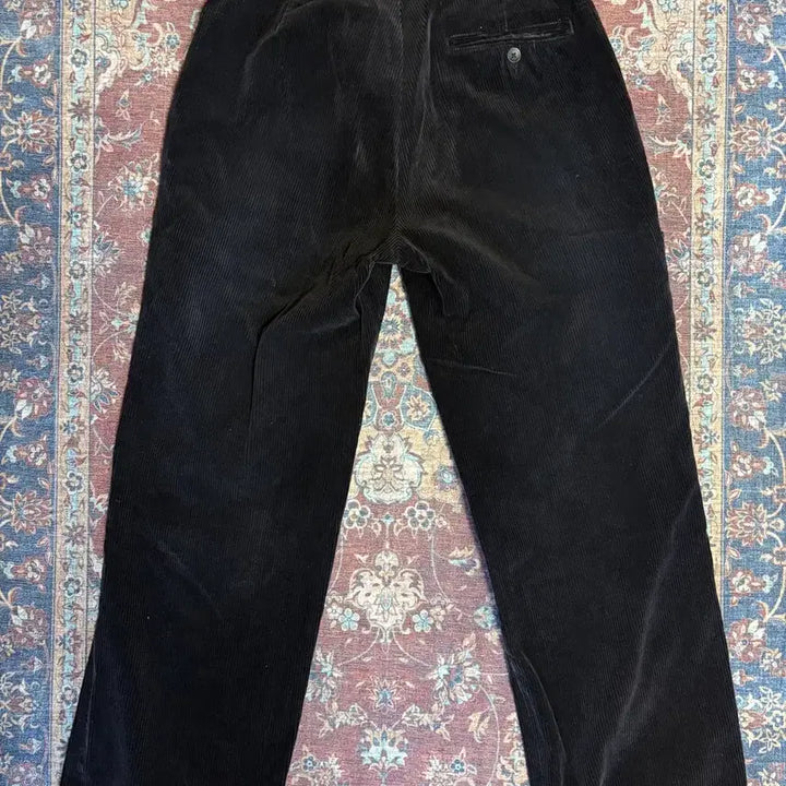 [BUNJANG] Polo Black Corduroy Patchwork Pants / 폴로 블랙 코듀로이 패치 워크 팬츠