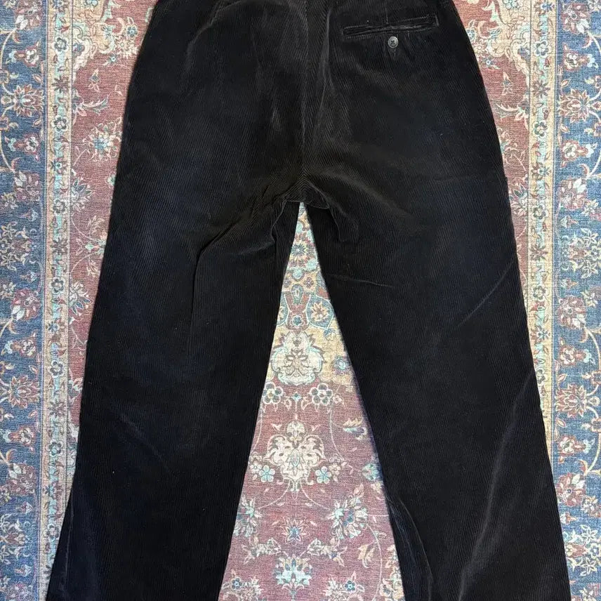 [BUNJANG] Polo Black Corduroy Patchwork Pants / 폴로 블랙 코듀로이 패치 워크 팬츠