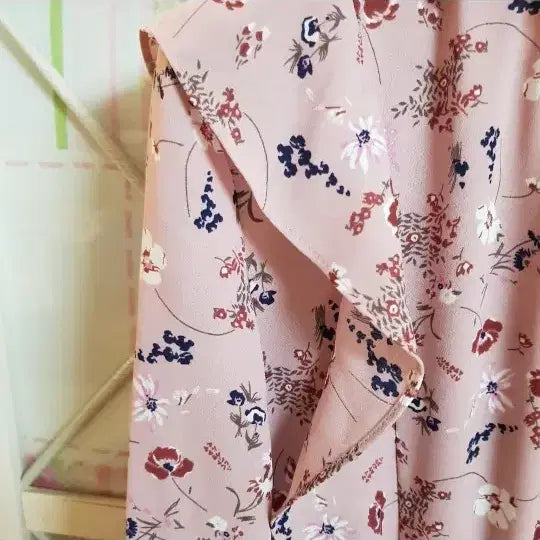 [BUNJANG] Floral Ruffle Long Dress (Size 55) / 프릴 롱원피스/55