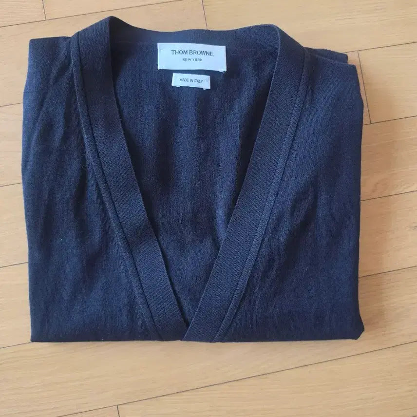 [SOLD OUT] [정품/귀한5사이즈] 톰브라운 사선 완장 메리노 울 가디건 (네이비) 5