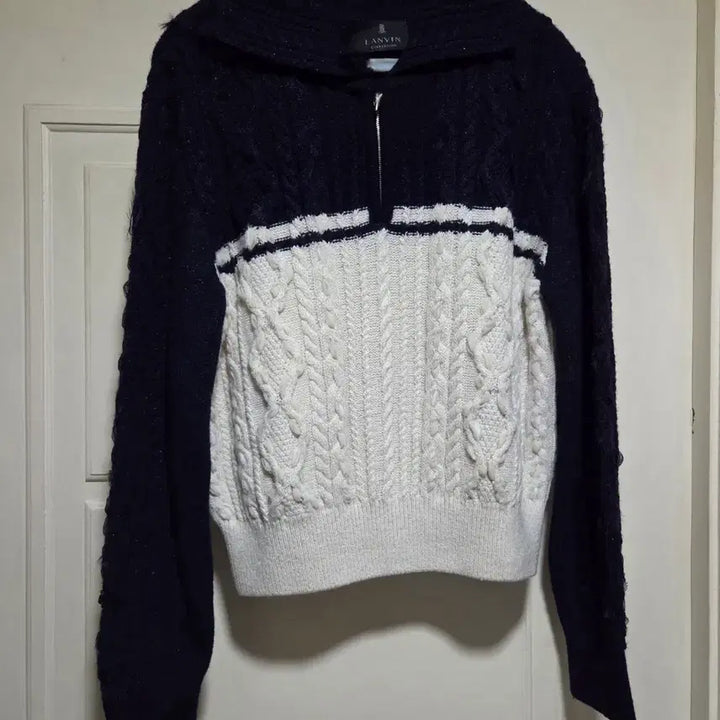 [SOLD OUT] LANVIN 랑방  케이블 펄 니트 하프집업