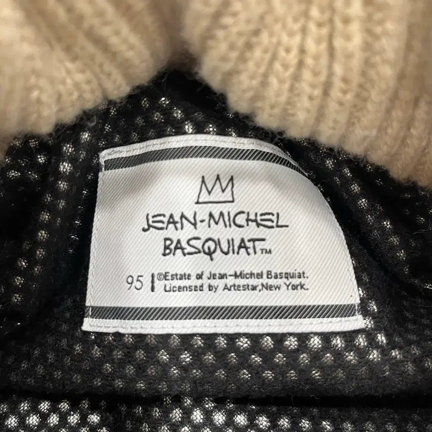 [BUNJANG] Jean-Michel Basquiat Goose Down Wool Knit Padded Jacket / 95 장미쉘바스키아 구스다운 울 니트 패딩자켓