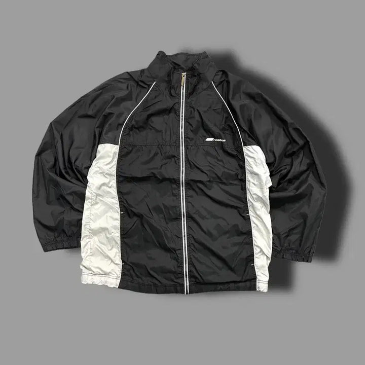 [BUNJANG] Reebok Old School Windbreaker L / 리복 블랙 그레이 올드스쿨 바람막이 L