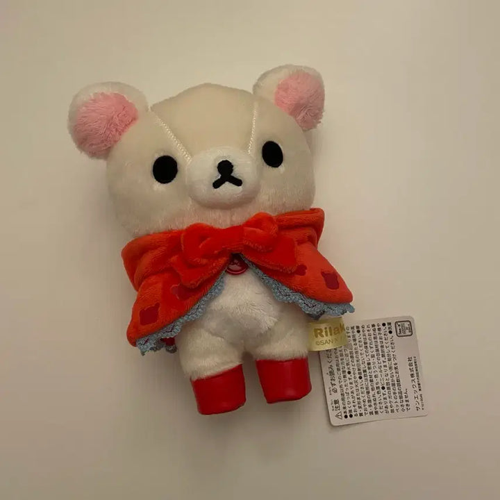 [BUNJANG] Rilakkuma Korilakkuma Red Riding Hood Plush Tenori Keyring / 리락쿠마 애니메이션 한정 코리락쿠마 빨간 망토 인형 누이 테노리 키링