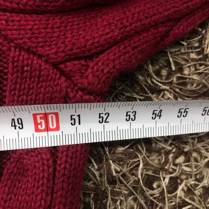[SOLD OUT] XL 폴로 랄프로렌 브이넥 케이블 버건디 니트