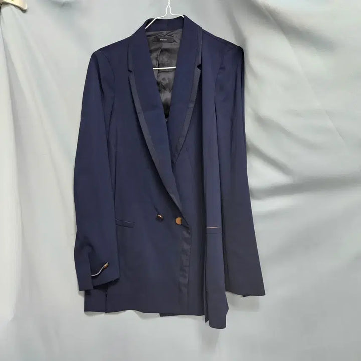 [BUNJANG] SYSTEM Navy Double Button Jacket S / SYSTEM 시스템 네이비 더블 버튼 자켓 S