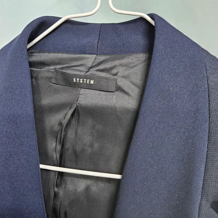 [BUNJANG] SYSTEM Navy Double Button Jacket S / SYSTEM 시스템 네이비 더블 버튼 자켓 S