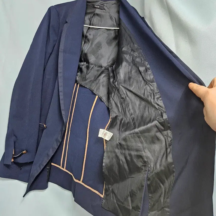 [BUNJANG] SYSTEM Navy Double Button Jacket S / SYSTEM 시스템 네이비 더블 버튼 자켓 S