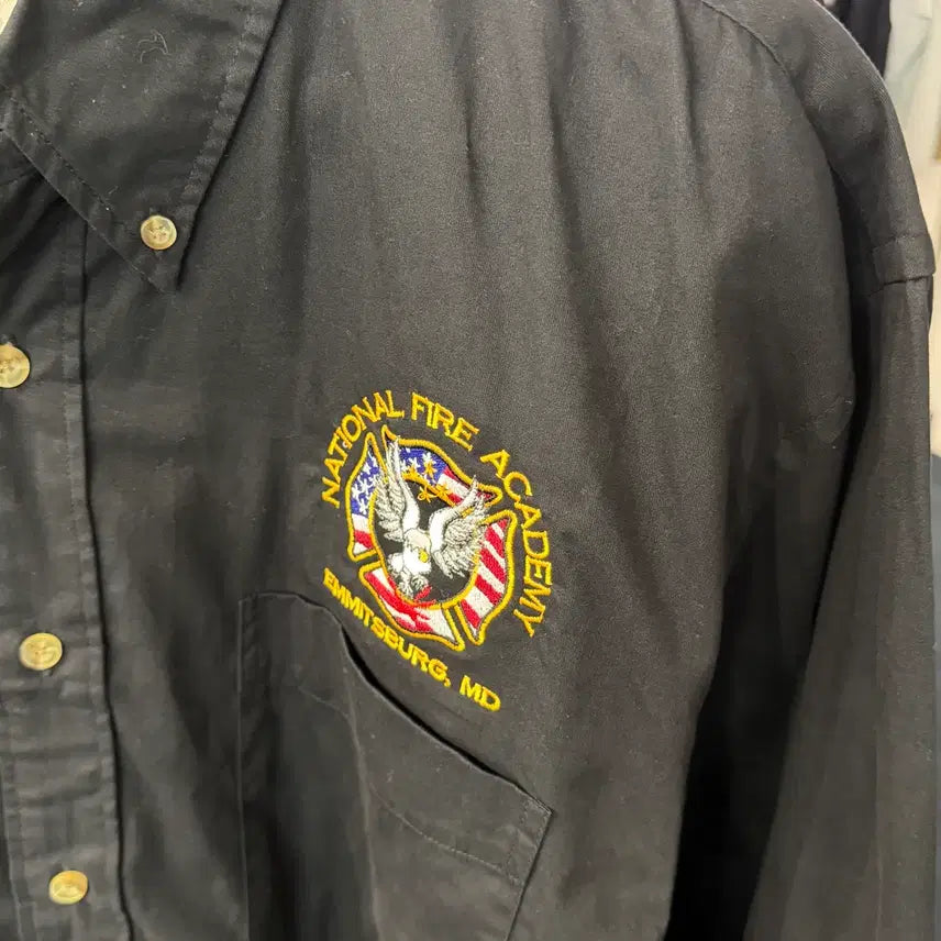 [BUNJANG] National Fire Academy Oversized Shirt / [택포] [L] 내셔널 FIRE 아카데미 오버핏셔츠