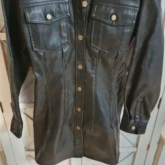 [BUNJANG] ZARA Leather Mini Dress / 자라 레더원피스/55