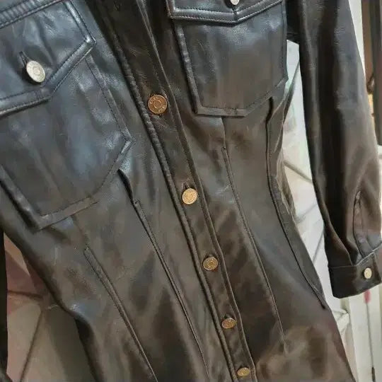 [BUNJANG] ZARA Leather Mini Dress / 자라 레더원피스/55