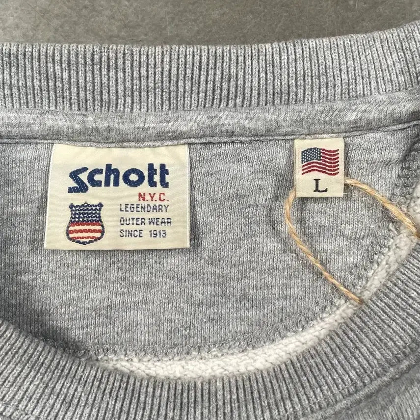[BUNJANG] Schott Arch Logo Sweatshirt / 쇼트 아치로고 스웻셔츠