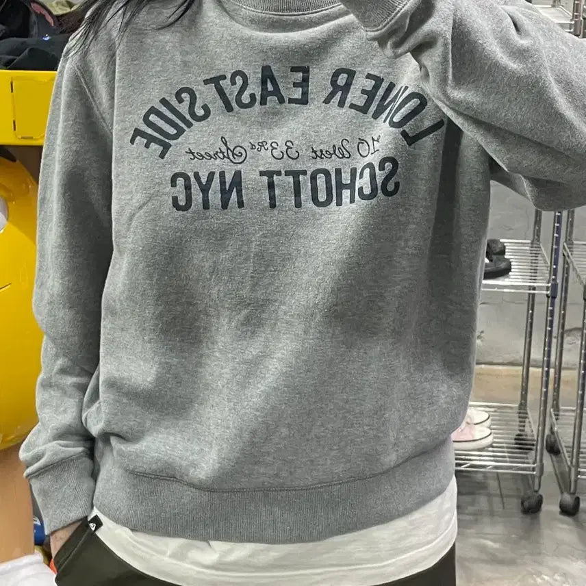 [BUNJANG] Schott Arch Logo Sweatshirt / 쇼트 아치로고 스웻셔츠