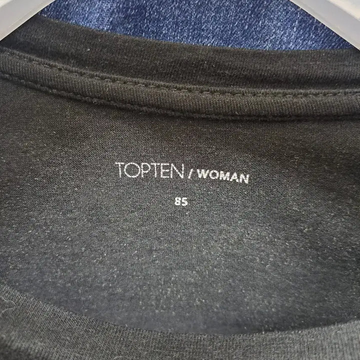 [BUNJANG] TOPTEN Black Cotton T-shirt 85 / TOPTEN면티셔츠85