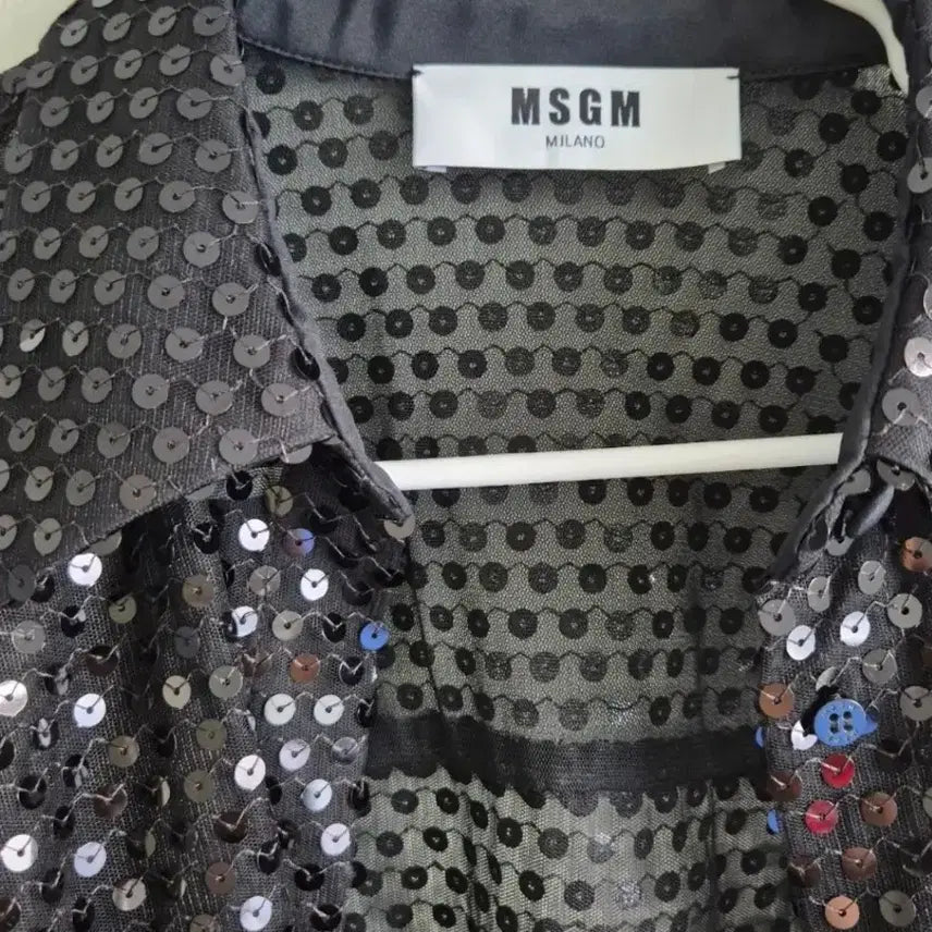 [BUNJANG] MSGM Sequin Shirt Blouse / msgm 스팡글 셔츠블라우스
