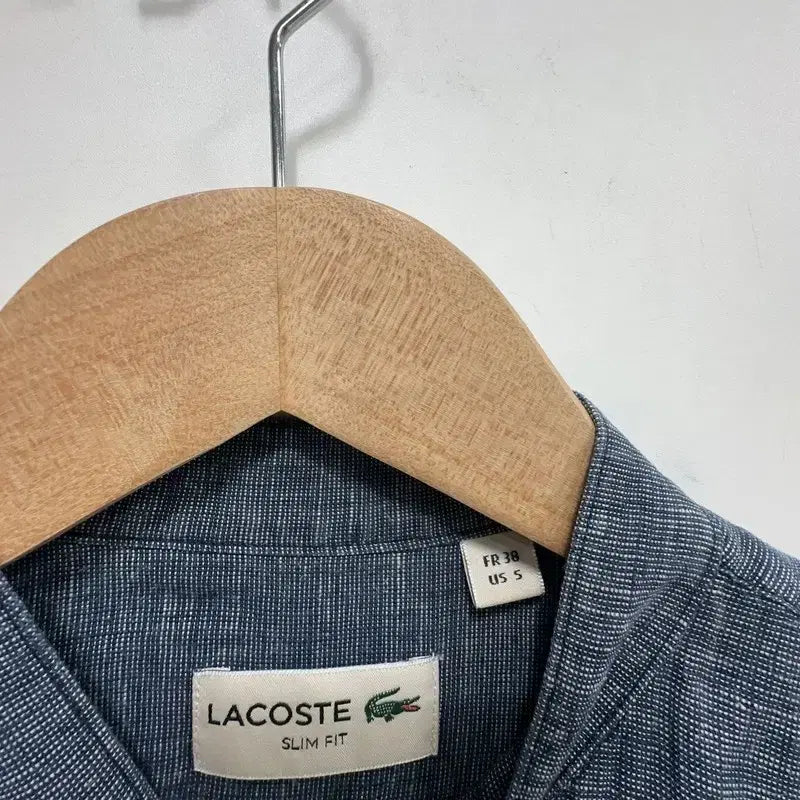 [BUNJANG] Lacoste Linen Henley Neck Shirt / 남S/라코스테 린넨 헨리넥 셔츠