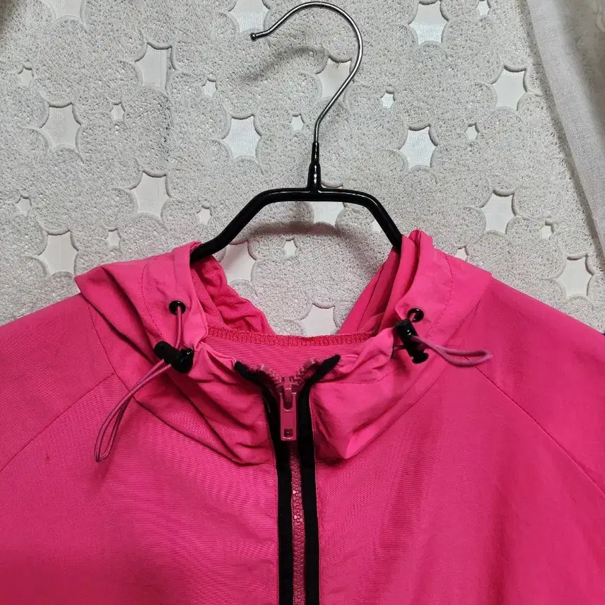 [SOLD OUT] 핑크 우븐 오버핏 후드집업 프리사이즈