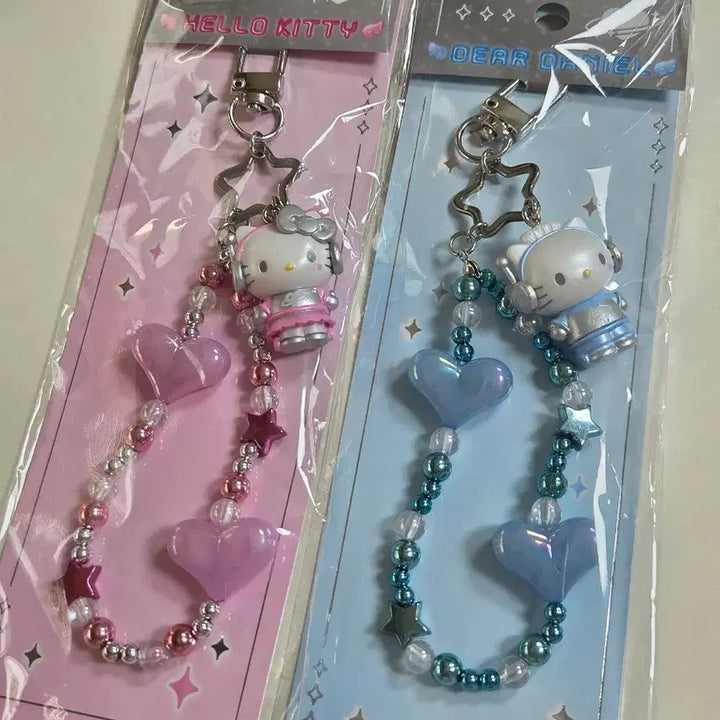 [BUNJANG] Sanrio Hello Kitty &amp; Daniel Space Suit Cyber Keyring &amp; Figure Set / 산리오 키티 다니엘 우주복 사이버 키링 스트랩 키티피규어