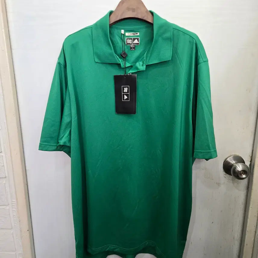 [SOLD OUT] XL,105,택있는 새상품) adidas 아디다스 그린 카라 반팔티셔츠