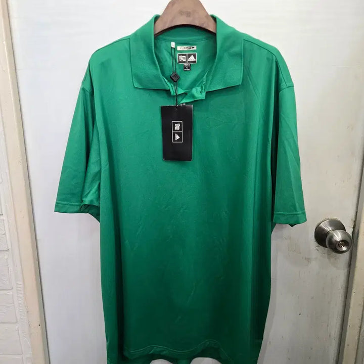 [SOLD OUT] XL,105,택있는 새상품) adidas 아디다스 그린 카라 반팔티셔츠