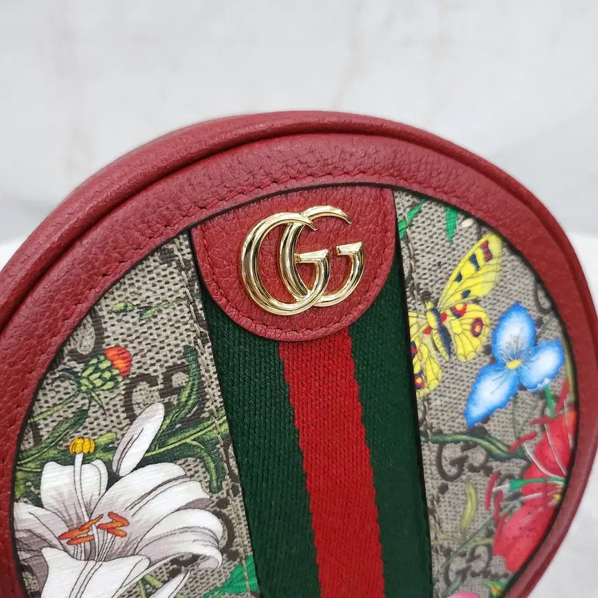 [BUNJANG] Gucci GG Web Ophidia Flower Mini Backpack / 구찌 GG 웹 오피디아 플라워 라운드 미니 백팩 598661