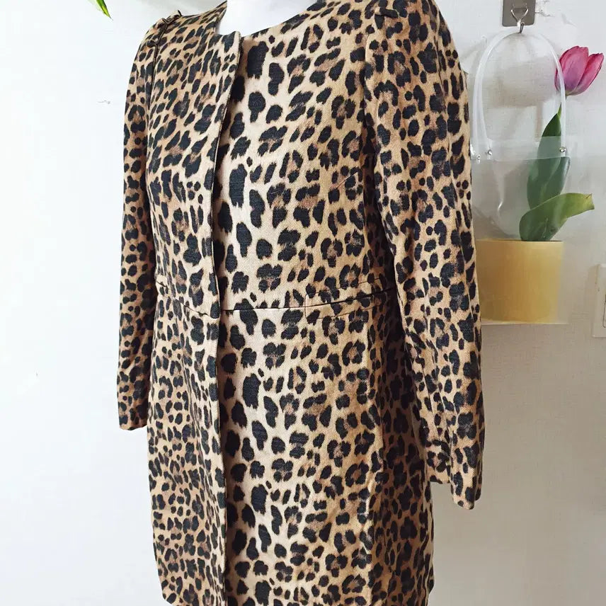 [BUNJANG] ZARA Animal Print Mid Jacket Brown Leopard L / 자라 애니멀프린팅 미들자켓 77 브라운호피 L