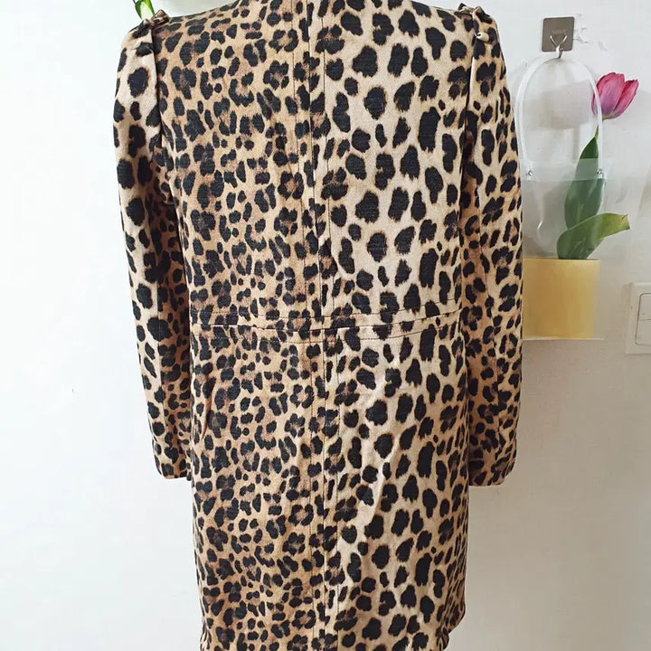 [BUNJANG] ZARA Animal Print Mid Jacket Brown Leopard L / 자라 애니멀프린팅 미들자켓 77 브라운호피 L