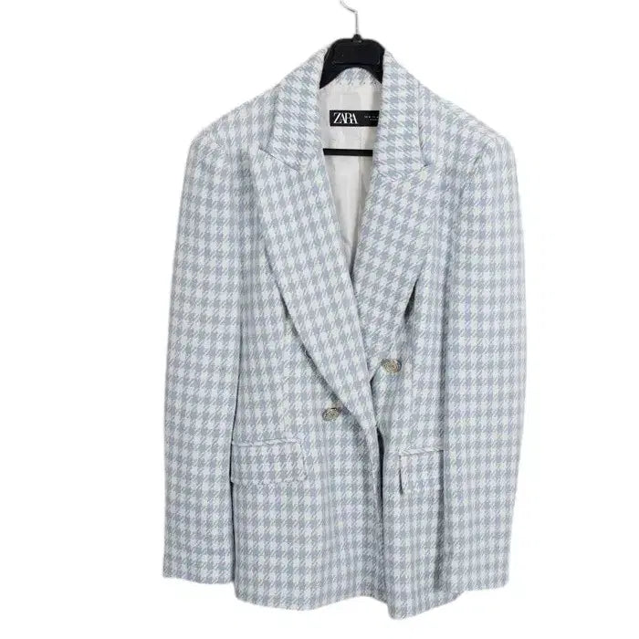 [BUNJANG] ZARA Houndstooth Wool Double Jacket / 여성M / 자라 쿨톤 하운드체크 모직 더블자켓BL 11-2