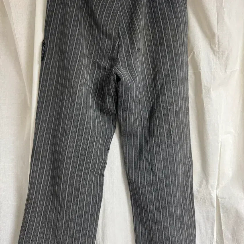[BUNJANG] Vintage French Work Pants (1940s) - Gray Stripe / 빈티지 / 40s 프렌치 워크 팬츠 / 34-36