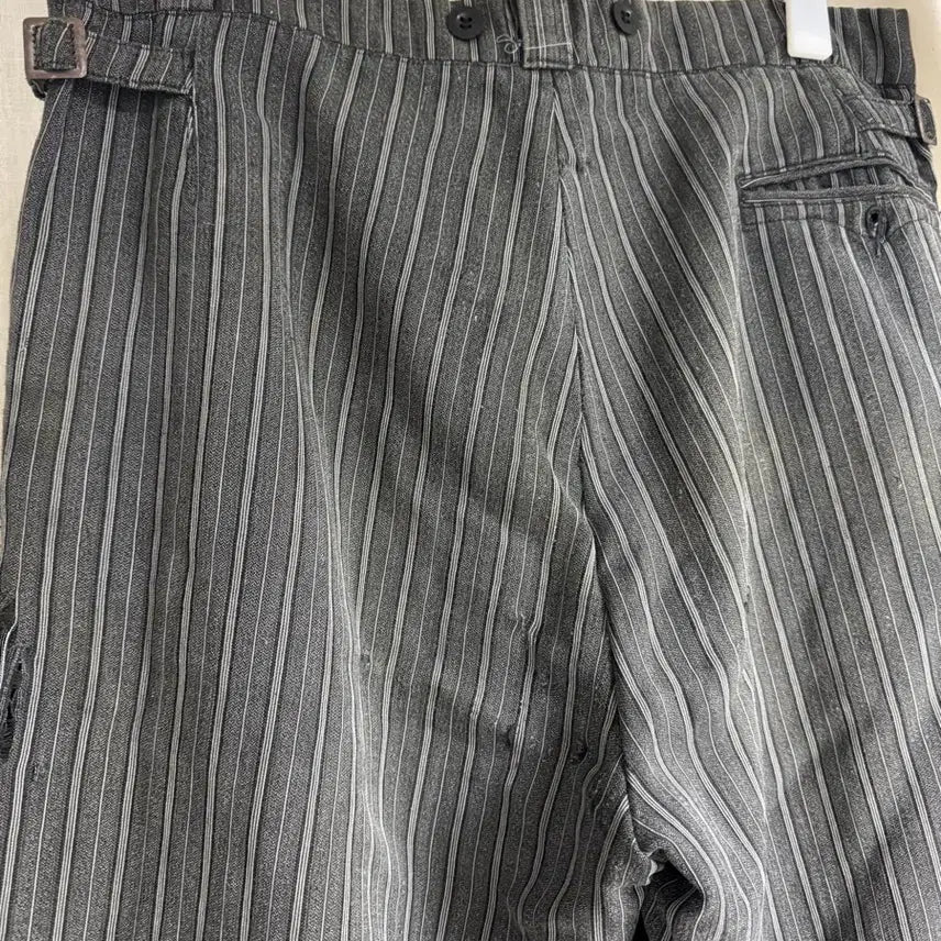 [BUNJANG] Vintage French Work Pants (1940s) - Gray Stripe / 빈티지 / 40s 프렌치 워크 팬츠 / 34-36