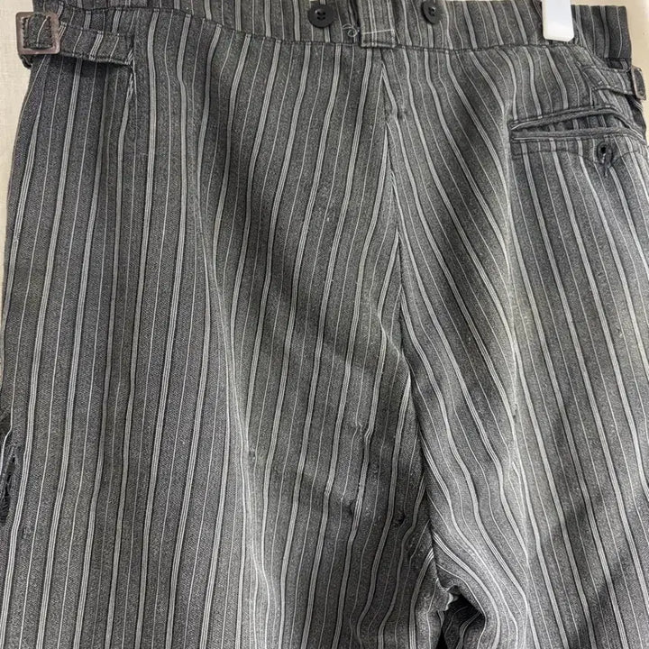 [BUNJANG] Vintage French Work Pants (1940s) - Gray Stripe / 빈티지 / 40s 프렌치 워크 팬츠 / 34-36