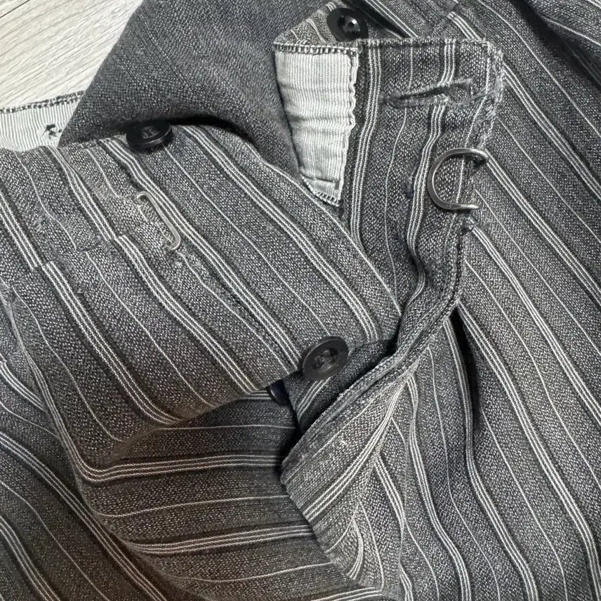 [BUNJANG] Vintage French Work Pants (1940s) - Gray Stripe / 빈티지 / 40s 프렌치 워크 팬츠 / 34-36