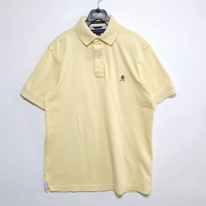 [BUNJANG] Tommy Hilfiger Crest Logo Luxury Cotton PK Polo Shirt / 타미힐피거 월계수 로고 럭셔리코튼 PK 반팔 카라티 남성95 여성오버핏