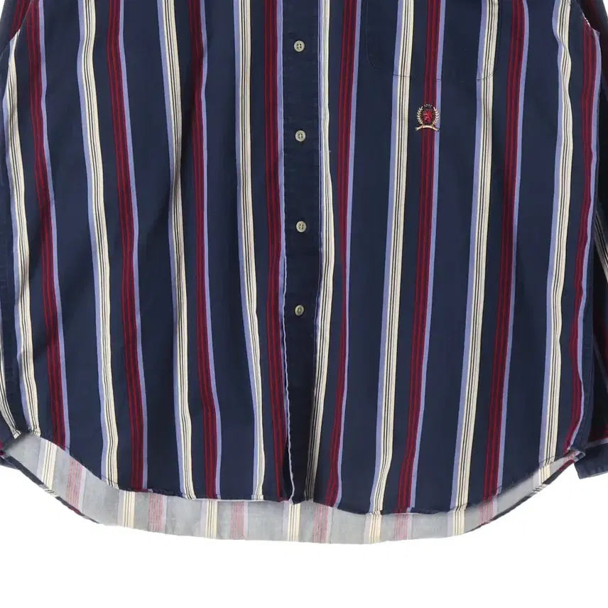[BUNJANG] Tommy Hilfiger Stripe Shirt Navy XL / 타미힐피거 스트라이프 셔츠 네이비 XL