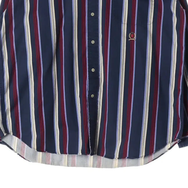 [BUNJANG] Tommy Hilfiger Stripe Shirt Navy XL / 타미힐피거 스트라이프 셔츠 네이비 XL